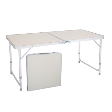 Aluminum Party Camping BBQ Outdoor Dining Table 4Ft Portable Multipurpose Folding Table White